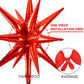 Partywoo Red Star Balloons, 2 Pcs 42 Inch Large 14-Pointed Starburst Balloons, One-Piece Star Explosion Balloons With Ribbon, Point Star Foil Balloons, Mylar Balloons For Birthday Party Decorations