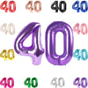 40 Balloon Number, Purple Number 40Th Birthday Balloons 40 Inch, 40 Years Old Purple Birthday Decorations For Men Women, 40Th An