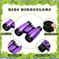 Libima 24 Pcs Binoculars for Kids Educational Compact Kids Binoculars with Neck String Toddler Telescope for Boys Girls Learning Bird Watching Camping Hiking Travel Safaris Birthday Gifts(Purple)