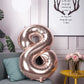Colorful Elves Rose Gold 18 Number Balloons Big Giant Jumbo Large Number 18 Foil Mylar Balloons For Girl 18Th Birthday Party Dec