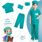 Riorand Doctor Costume For Kids,Toddler Nurse Scrubs Career Day Costume Halloween Dress Up Cosplay For Boys Girls 3-11 Years (Gr