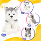 Bstaofy 12'' Husky Stuffed Animal Realistic Puppy Dog Soft Plush Toys Adorable Birthday Valentines Christmas Festivals Gifts For