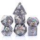 UDIXI 7PCS DND Dice Set, Resin Mushroom D&D Dice Set Red Polyhedral Dice for Dungeons and Dragons Role Playing Games