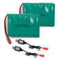 GLESOURCE 2 Pack 6V 1000mAh AA Battery Pack with JST Plug and 2 PCS USB Charger Cable for New Huina 540 Dump 520 RC Bulldozer an