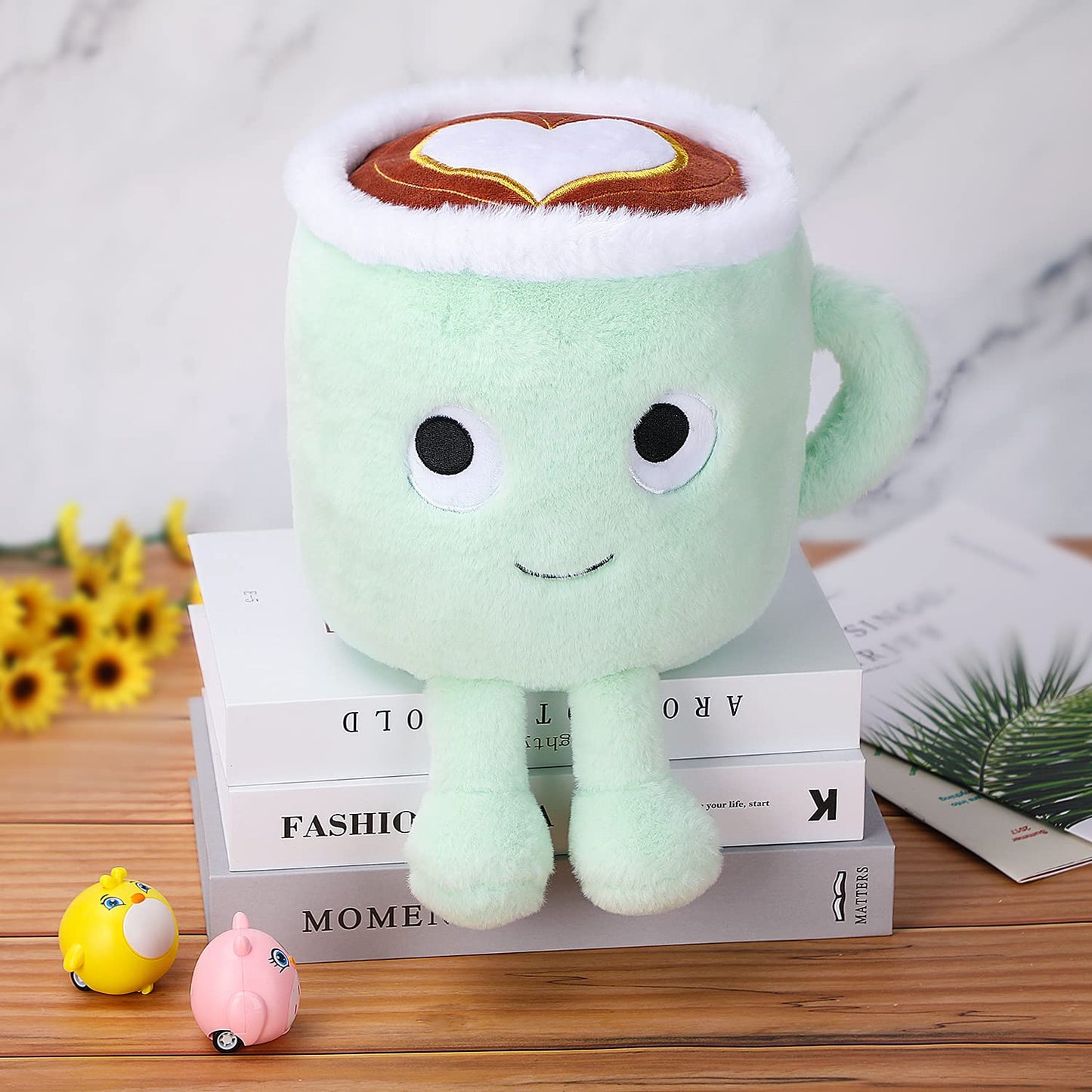 AULUDA Latte Plush Toy  30 cm Stuffed Coffee Mug Plushie Pillow Doll  Soft Cup Fluffy Friend  Hugging Cushion - Present for Every Age (Latte)