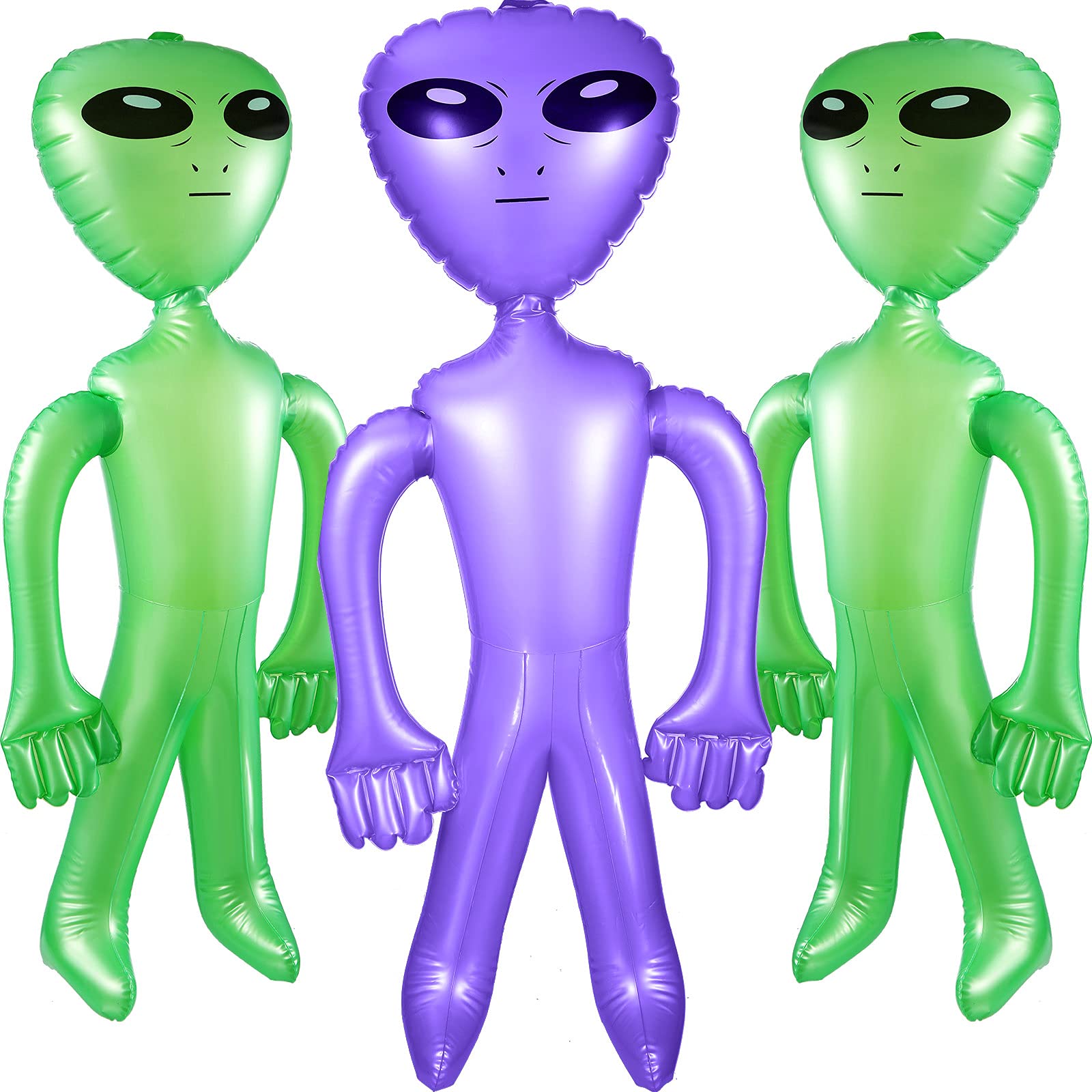 BBTO 3 Pcs Alien Inflates Inflatable Jumbo Alien Blow up Toy for Party Decorations, Halloween, Birthday, Theme Party(35 Inch,Gre