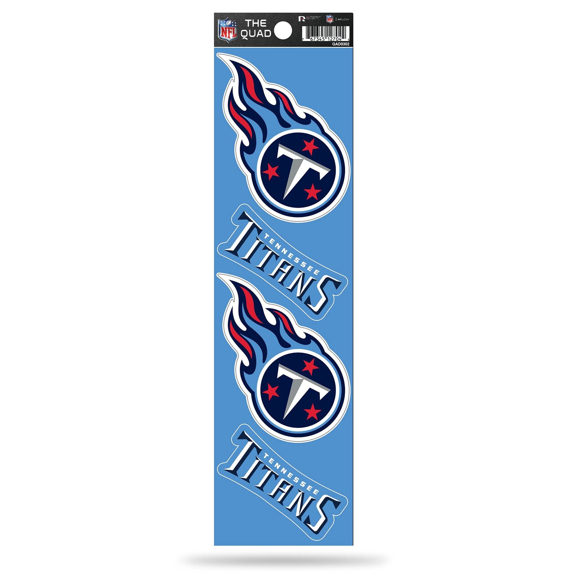 Rico Industries Nfl Die Cut 4-Piece The Quad Sticker Sheet, New York Giants , 3 X 115-Inches