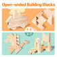 Large Wooden Building Blocks Set - Educational Preschool Learning Toys With Wooden Storage Box, Toddler Blocks Building And Stac