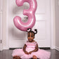Pearlescent Pink 6 Balloon, Number Balloons 40 Inch, 6Th Balloons For Birthday Decorations, Pastel Pink Party Supplies 6 Birthda
