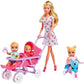 Simba Steffi Love Kindergarten Teacher Doll Set - Baby, Cot, Stroller, High Chair, Bathtub, Multi, Piccolo, Model 105736350