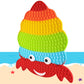 Big Large Fidget Toys,19.3 Inch Jumbo Hermit Crab Sensory Toy Rainbow Giant Push Bubble Squeeze Toy For Autism Anxiety Stress Re