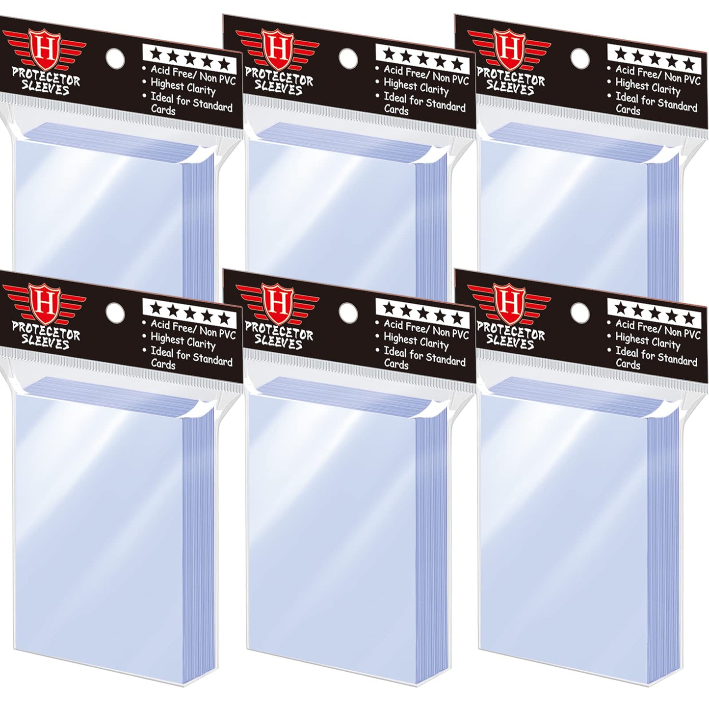600 Counts Card Sleeves Toploaders For Trading Cards, Soft Clear Baseball Card Sleeves Plastic Card Protector For Standard Cards
