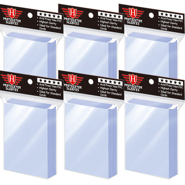 600 Counts Card Sleeves Toploaders For Trading Cards, Soft Clear Baseball Card Sleeves Plastic Card Protector For Standard Cards