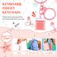 Shappy 6 Pcs Keyboard Fidget Toys  Fidget Keychain  Fidget Keyboard Clicker Keychain Gift  Keychain Button Stress Relief Gifts for mature-themed Office Home School  ADHD Toy  Cool Fidgets(Pink)