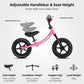Joystar 12 Inch Balance Bike For 18Months, 2, 3, 4, And 5 Years Old Boys And Girls, Lightweight Push Bike With Adjustable Handle