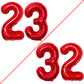 Goer Number 23 Balloons For 23Rd Birthday Party Decorations,42 Inch Jumbo Foil Helium 32 Balloons For 32Nd Birthday Party Decoration (Red)