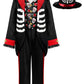 Relibeauty Kids Day Of The Dead Costume Mariachi Costume With Fake Collar And Hat,Black,120