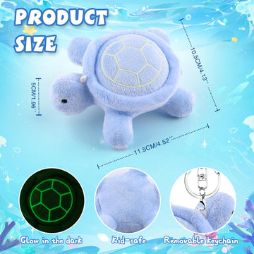 Anboor 5.9'' Small Turtle Stuffed Animals Toy, Adorable Cute Turtle Plush Ideal For Baby, Novelty Animal Plush For Kids Boys Gir