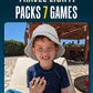 100 Pics Smart Cards Animals, 7 Games In 1, Pairs, Snap, Trumps, Rummy, Memory Quiz, Learn Facts, Travel Game, Gift, Stocking Stuffer, 50 Cards, Age 5+, 1-8 Players