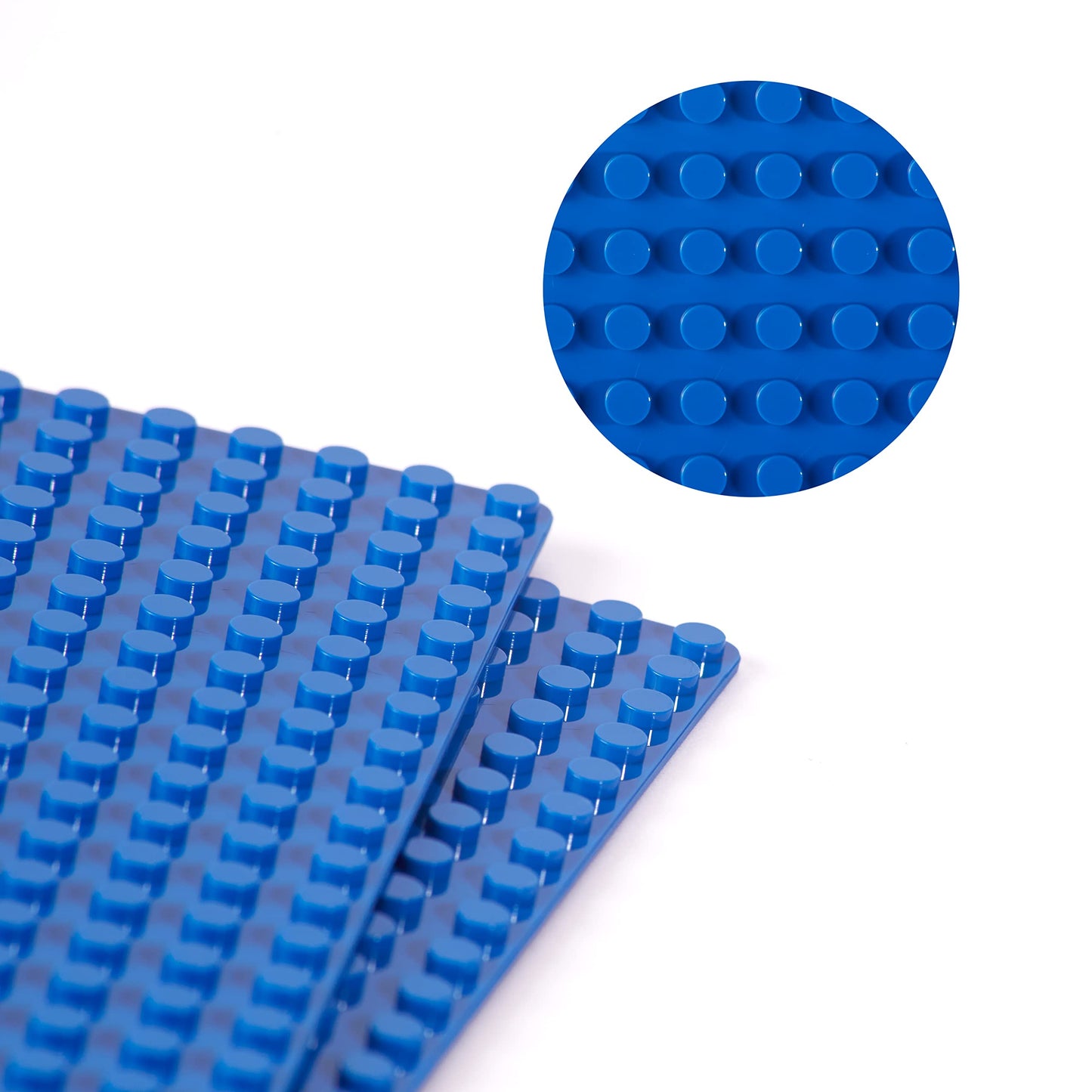 Apostrophe Games Building Blocks Base Plates Compatible With All Major Brands – (6-Pack - 2 Green, 2 Blue, 2 Gray) 10-1/16' X 10-1/16' Inches Baseplate For Building Bricks – Durable And Sturdy