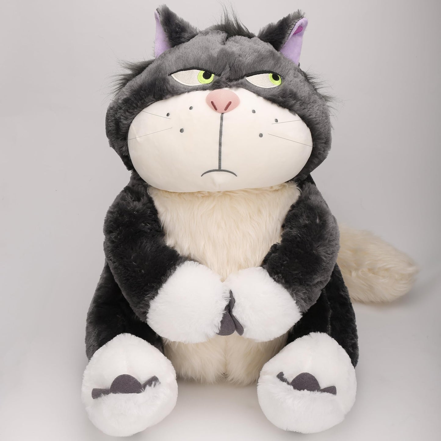 Juju GOODS Lucifer Cat Plush - Large 26" Black Stuffed Animal - PP Cotton Plushie