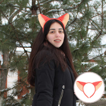 Christmas 5pcs Foxes Ears Headband Cute Fashion Plush Animal Ear Hair Hoop Cosplay Costume Headdress for Festival Birthday Hallo