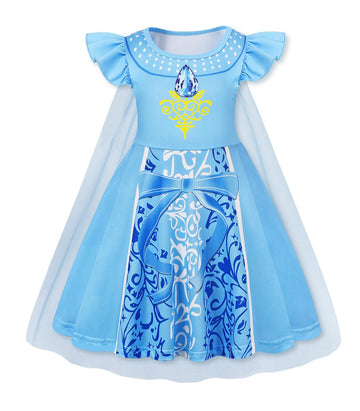 WonderBabe Girls Princess Fancy Dress Kids Halloween Birthday Party Cosplay Dress up Costume with Cape size 2-3t
