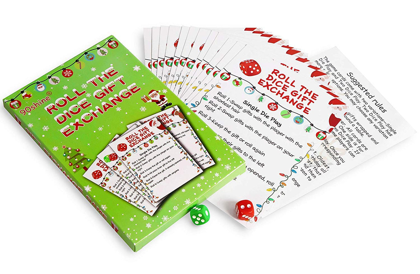 90Shine Christmas Game White Elephant Gift Exchange Xmas Holiday Party Decoration Supplies