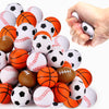 Wellvo Sports Party Favors 24 Pack 1.6 Inch Sports Stress Relief Toys Goodie Bags Stuffers Mini Foam Fidget Toys For Stress Anxiety Relief Classroom Prizes Kids Return Gifts Birthday Party Favors Toys