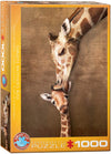 EuroGraphics Giraffe Mother's Kiss Puzzle - 1000-Piece, Multi Color, Ink Material, Model EUROPZ-0301