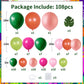 Tropical Balloon Arch, Tropical Balloon Garland Kit, Hot Pink Green Balloon Arch Kit Hawaii Party Balloons Summer Beach Birthday