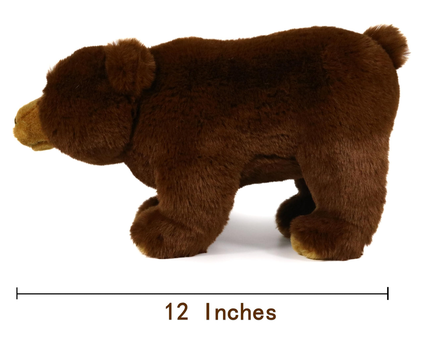Ice King Bear Realistic Brown Bear Stuffed Animal Plush Toy 12 Inches (Original)