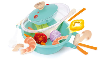 Hape Little Chef Cooking & Steam Playset | Toy Kitchen With Play Food And Accessories, For Children Ages 3+ Years