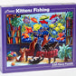 Vermont Christmas Company Kittens Fishing Jigsaw Puzzle 550 Piece