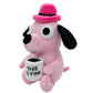 Tavashome Funny Pink This Is Fine Dog Plushie, 11'' Inches, Coffee Drinking Puppy Dog Stuffed Animal Soft Dolls Plushies, Inspir