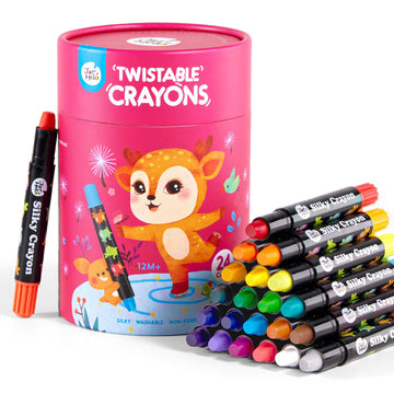 Jar Melo Jumbo Crayons For Toddlers, 24 Colors Twistable Crayons Non Toxic Washable Crayons, Silky Large Crayons, Safe For Babies And Children Gifts