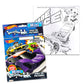 Monster Jam and Hot Wheels Magic Ink Coloring Book Set Kids Toddlers - Bundle with 2 Imagine Ink Coloring Books with Invisible I