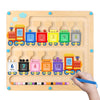 Magnetic Color And Number Maze Toy, Wooden Magnet Balls Puzzles Board, Fine Motor Skills Toddler Activities, Montessori Gift For