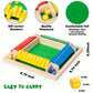 Ineariu Shut The Box Game - 4-Player Wooden Dice Game, 8.7" Colorful Design for Parties and Skill Development