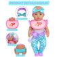 18INDC Baby Doll Clothes 16-18 Inch Mermaid -Themed Baby Dolls Accessories Set - Onesie Outfit  Blanket  Headband  Diaper  Bid  Bottle and Shoes