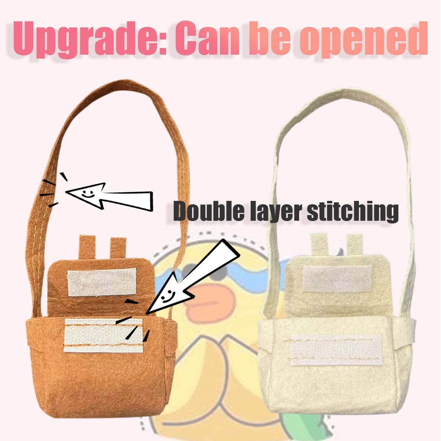 Lalafanfan Duck Plush 30Cm Cute Stuffed Animal, 8 Pcs Kawaii Accessories, Birthday Gifts (White Yellow)