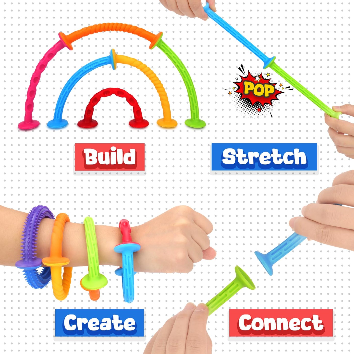 Textured Toys Sensory Autism Toy For Kids : 8 Pack Sensory Toys For Classroom School Education - Suction Toys For Window - Fidget Toys For Autistic Travel