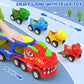 HEGUD Toddler Car Toys for 1 2 3 4 5 Year Old Boy, 5-in-1 Dinosaur Vehicle Trucks Toys for Toddlers 1-3 with Sounds & Lights Toy