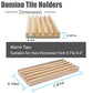 Essajoy Wooden Domino Trays/Racks Set Of 4 Mexican Train Domino Trays/Racks Double 12 Tiles Holders Rack Domino Tiles Holders Do