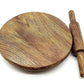 Rcelebrarekids Baby Miniature Handmade Wooden Sheesham Chakla Belan Set With Rolling Pin And Board Only For Kids Use (Brown)