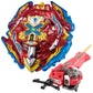Bey Battling Launcher Set  B-200 Xiphoid Xcalibur Xanthus Burst Bey  Left and Right Spin decorative replica blade Ripcord Launcher Compatible with All Bey Burst Series - Red