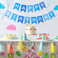 Waenerec Blue Happy Birthday Banner Sign Happy Birthday Bunting Banner Garland For Kids Boys Baby 1St Birthday Tea Party Decorations Bunting Flag Birthday Party Supplies