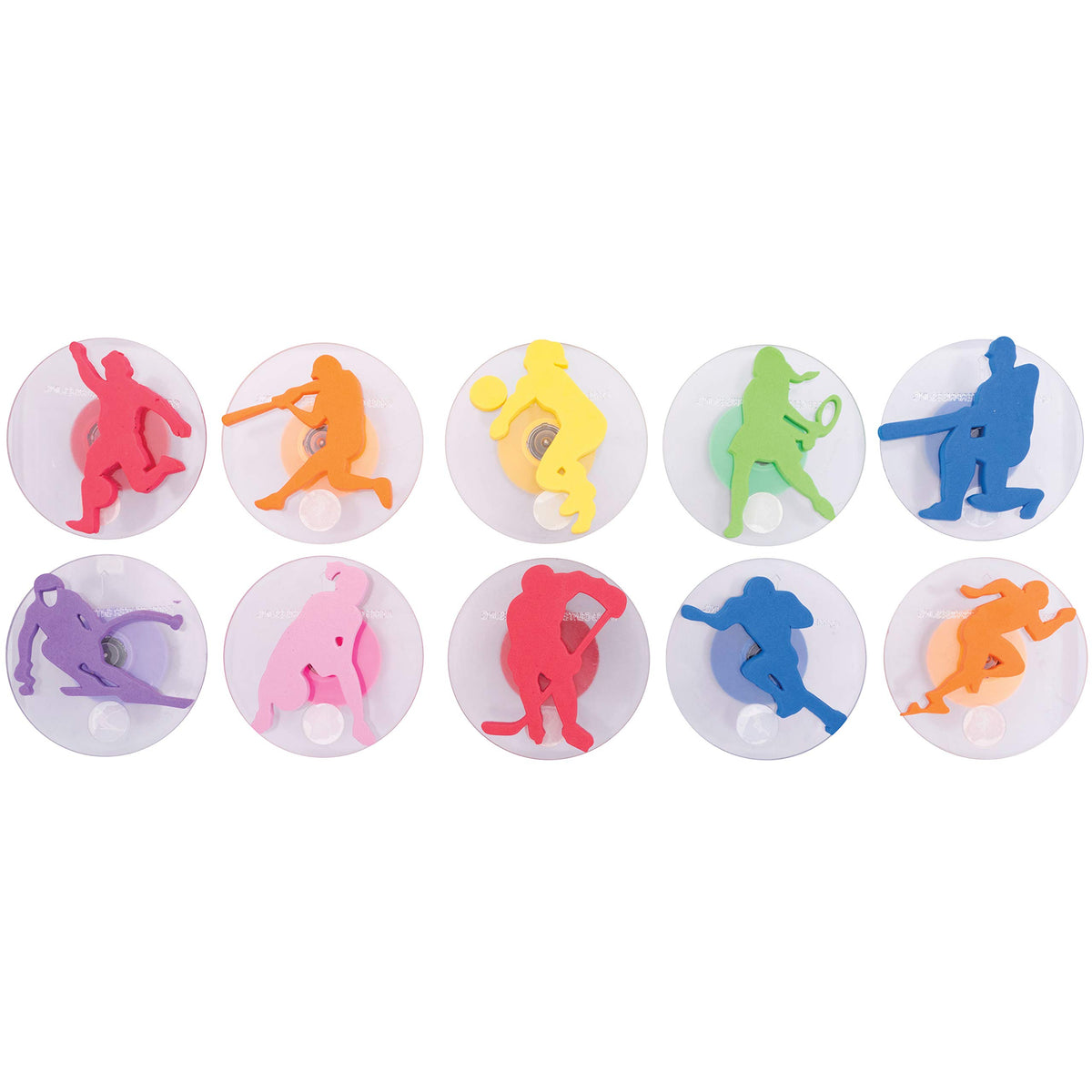 READY 2 LEARN Giant Stampers - Sports Players - Set of 10 - Easy to Hold Foam Stamps for Kids - Arts and Crafts Stamps for Displ