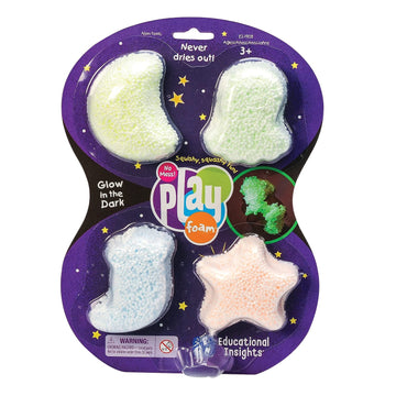 Educational Insights Playfoam Glow-In-The-Dark 4-Pack, Fidget & Sensory Toy, Gift for Boys & Girls, Ages 3+
