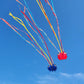 Simxkai 2 Pack Octopus Kites for Kids & Adults, Large Soft 3D Beach Easy to Fly for Boys & Girls (Red & Blue)